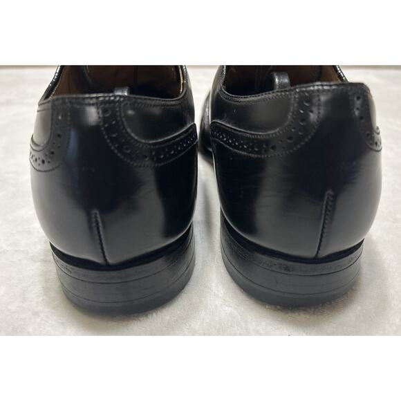 Johnston & Murphy Mens Shoes Size 8.5 D/B Black Vintage Wing Tip Oxford 24-93210 - Picture 2 of 8